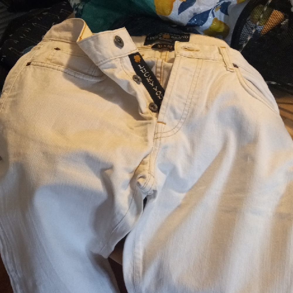 Lucky Brand Off-White Denim Pants Great Shape Like New